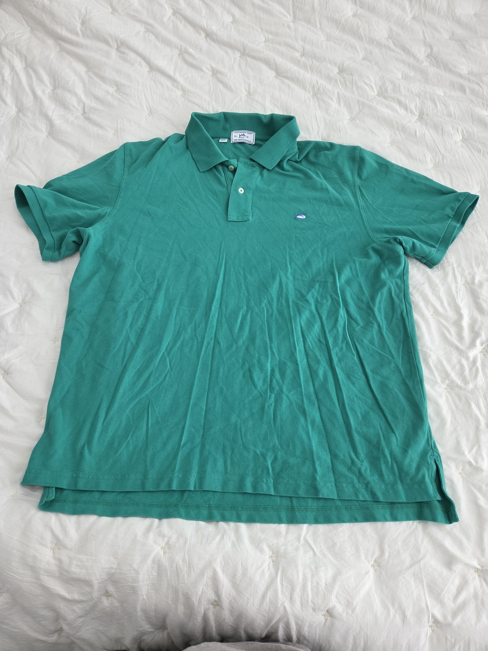 Southern Tide Teal Green Short-Sleeve Polo